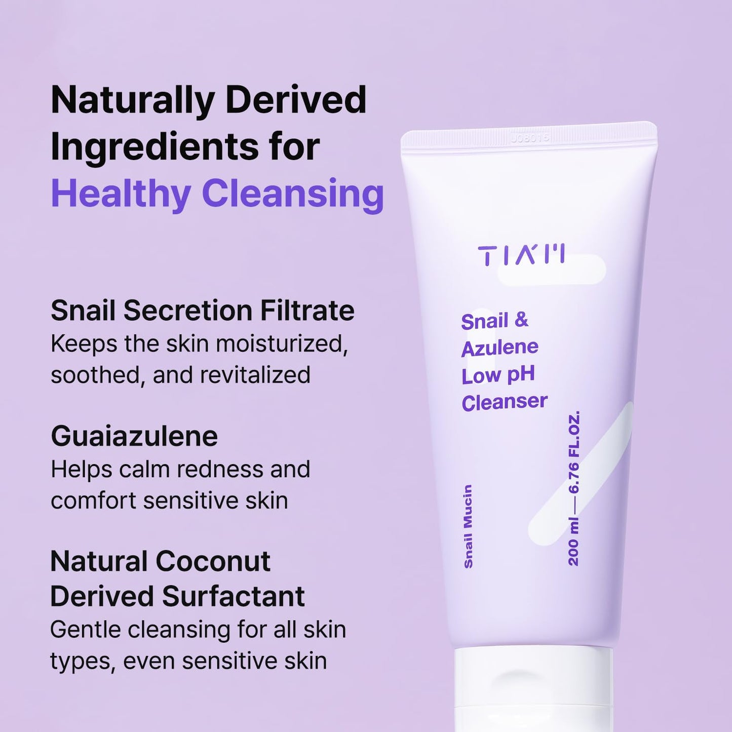 TIAM - Snail & Azulene Low pH Cleansing foam