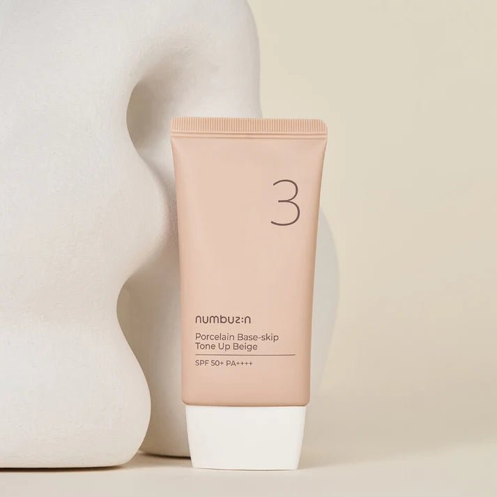 Numbuzin - No.3 Porcelain Base-Skip Tone Up Beige SPF 50 PA++++
