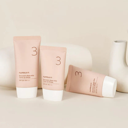Numbuzin - No.3 Porcelain Base-Skip Tone Up Beige SPF 50 PA++++