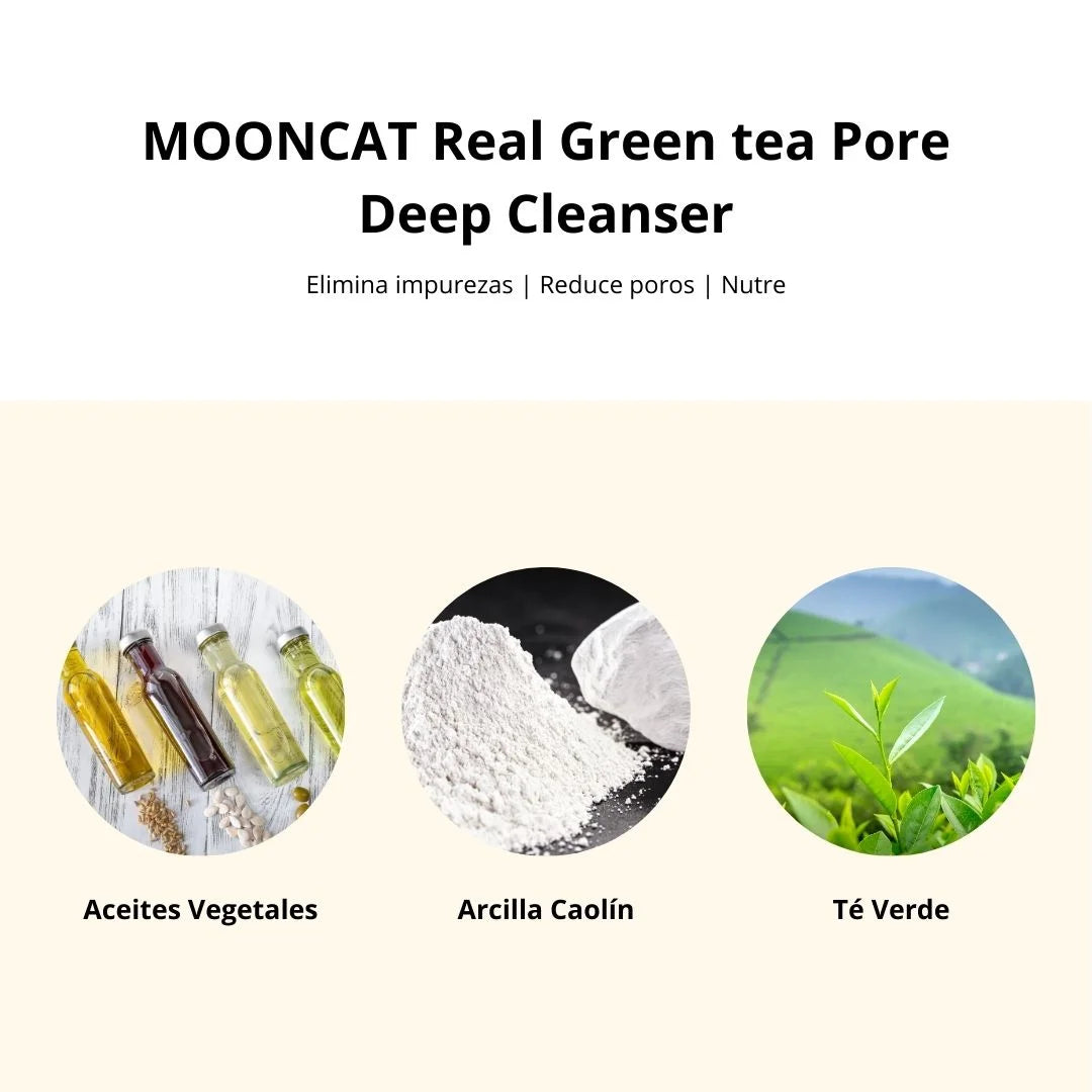 Always be pure - MOONCAT Real Green Tea Pore Deep Cleanser