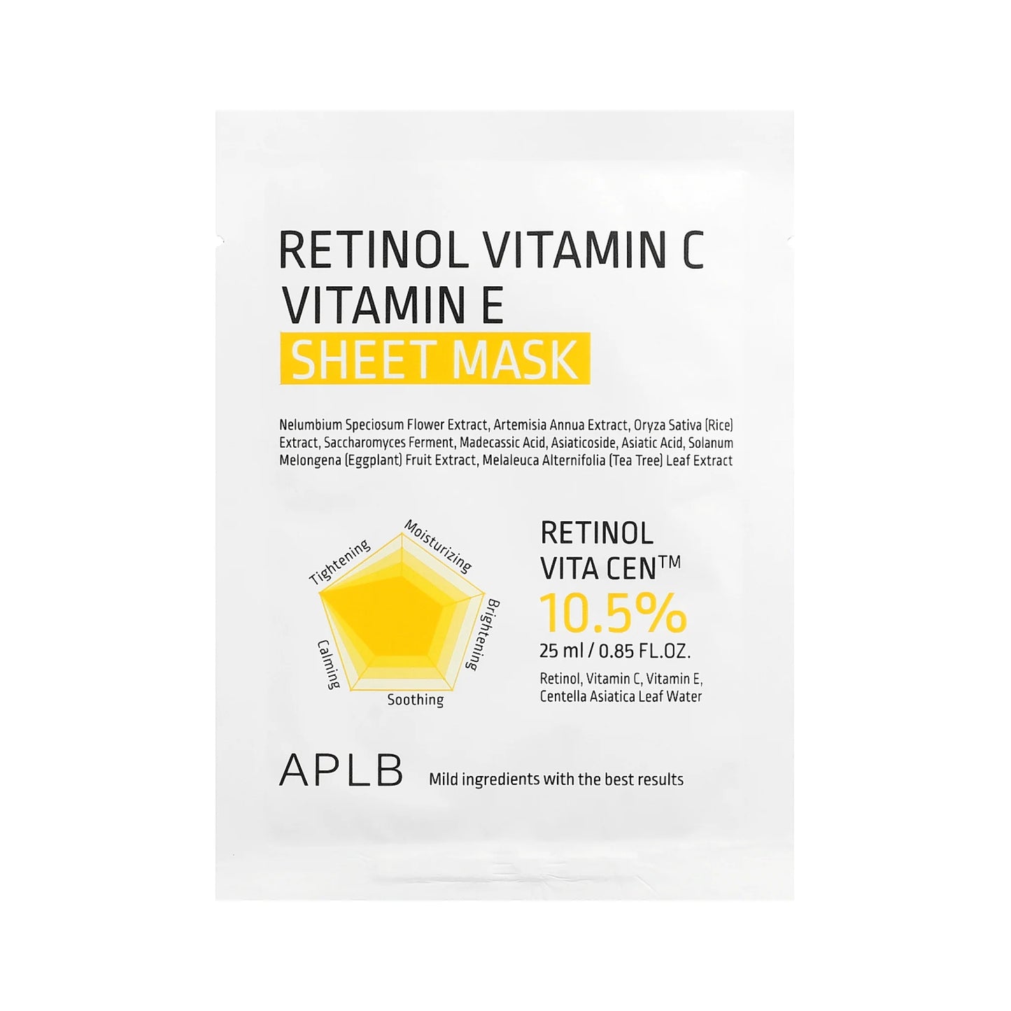 APLB - Retinol Vitamin C Vitamin E Sheet Mask