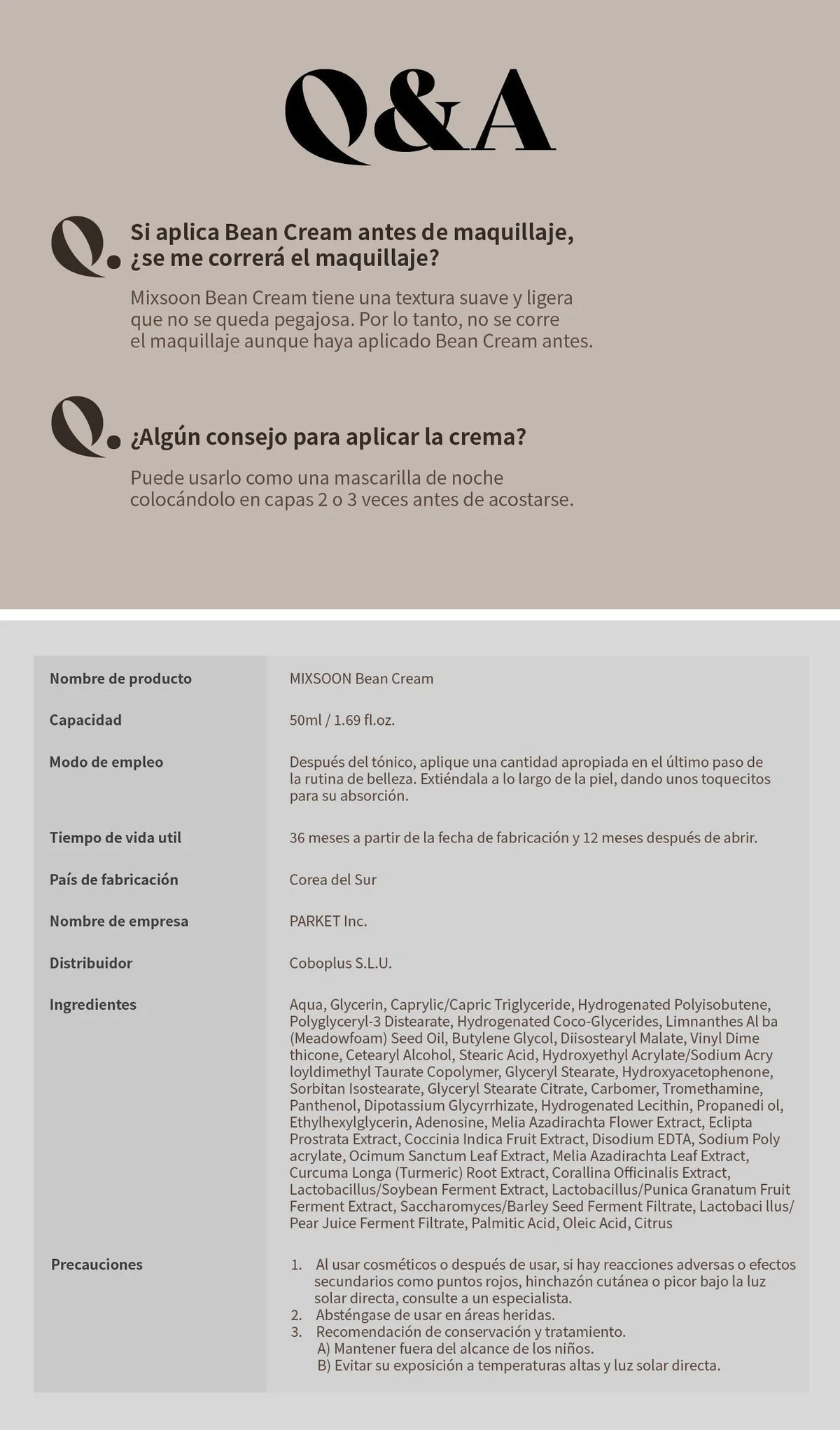 Mixsoon - Bean Cream