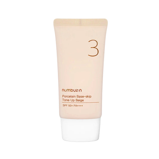 Numbuzin - No.3 Porcelain Base-Skip Tone Up Beige SPF 50 PA++++